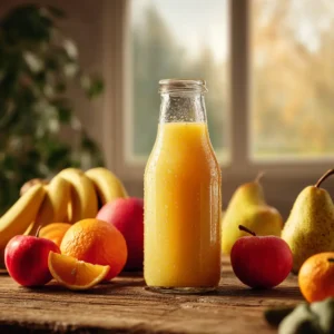 Körte-narancs-banán-alma lé