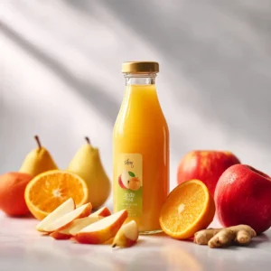 Alma-narancs-körte-gyömbér lé