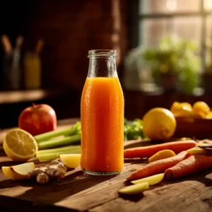 Répa-zeller-gyömbér-citrom-alma lé